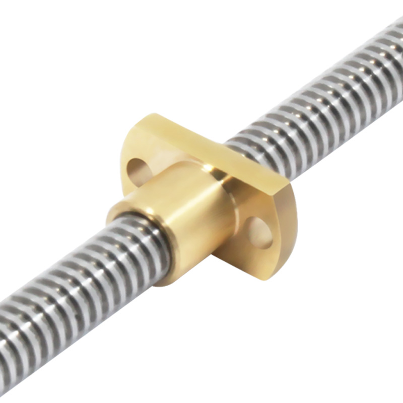 T8 spindel murmeln Tonhöhe 2mm Blei 2mm/8mm Durcheinander T8x8mm Flansch Blei Schraube murmeln für CNC teile 3D Drucker Zubehör