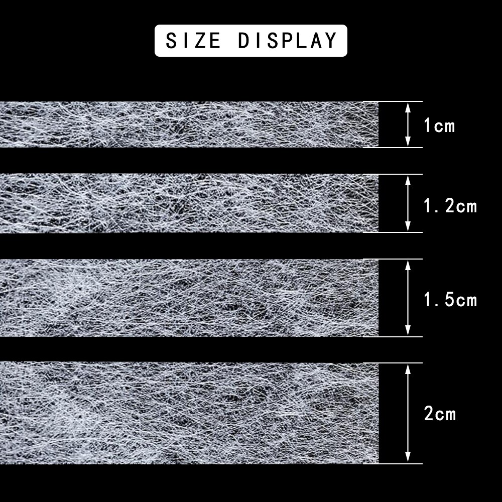 70yds/roll White/Black Double Faced Adhesive Fabric Tape Patchwork Interlinings Iron On Melt Omentum DIY Cloth Garment Accessory