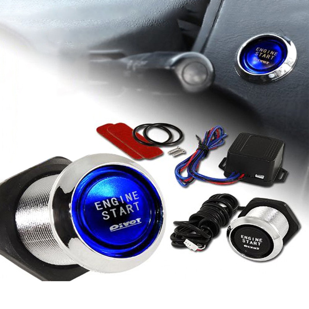 Stijlvolle Auto Motor Push Start Button Rfid Motor Lock Ontsteking Keyless Entry Systeem Go Drukknop Engine Start stop