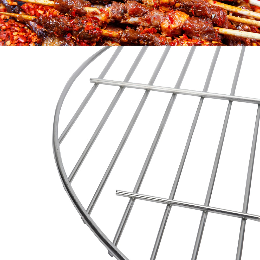 High Heat Charcoal Fire Chromed Round Cooking Grates/Cooking Grid Fit for 18.5/22.5Inch Kettle Grill Charcoal mini burners pipes