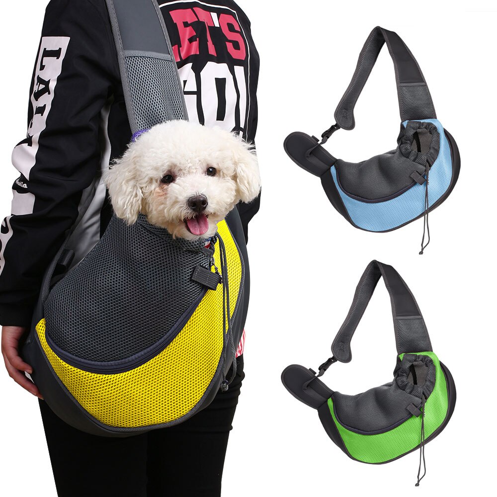 Pet Carrier Cat Puppy Small Animal Dog Carrier Sling Front Mesh Travel Tote Shoulder Bag Breathable Mesh Backpack