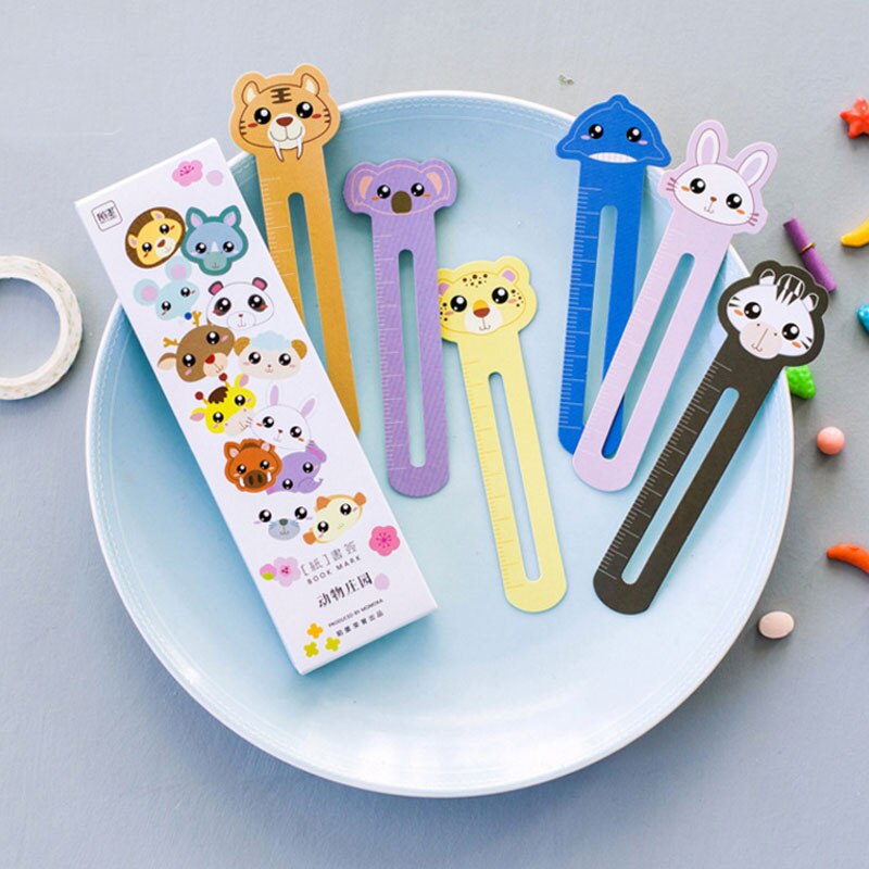 30pcs/lots Cute Animal Farm Paper Bookmark Book Holder Kawaii Stationery for Children School Supplies Kawaii Student