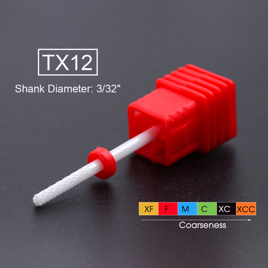 1pcs Small Round Remover Cutter for Manicure Dead Skin Nail Drill Ceramic Clean Bits Burr Pedicure Electric Nail File CHTX01-14: TX12