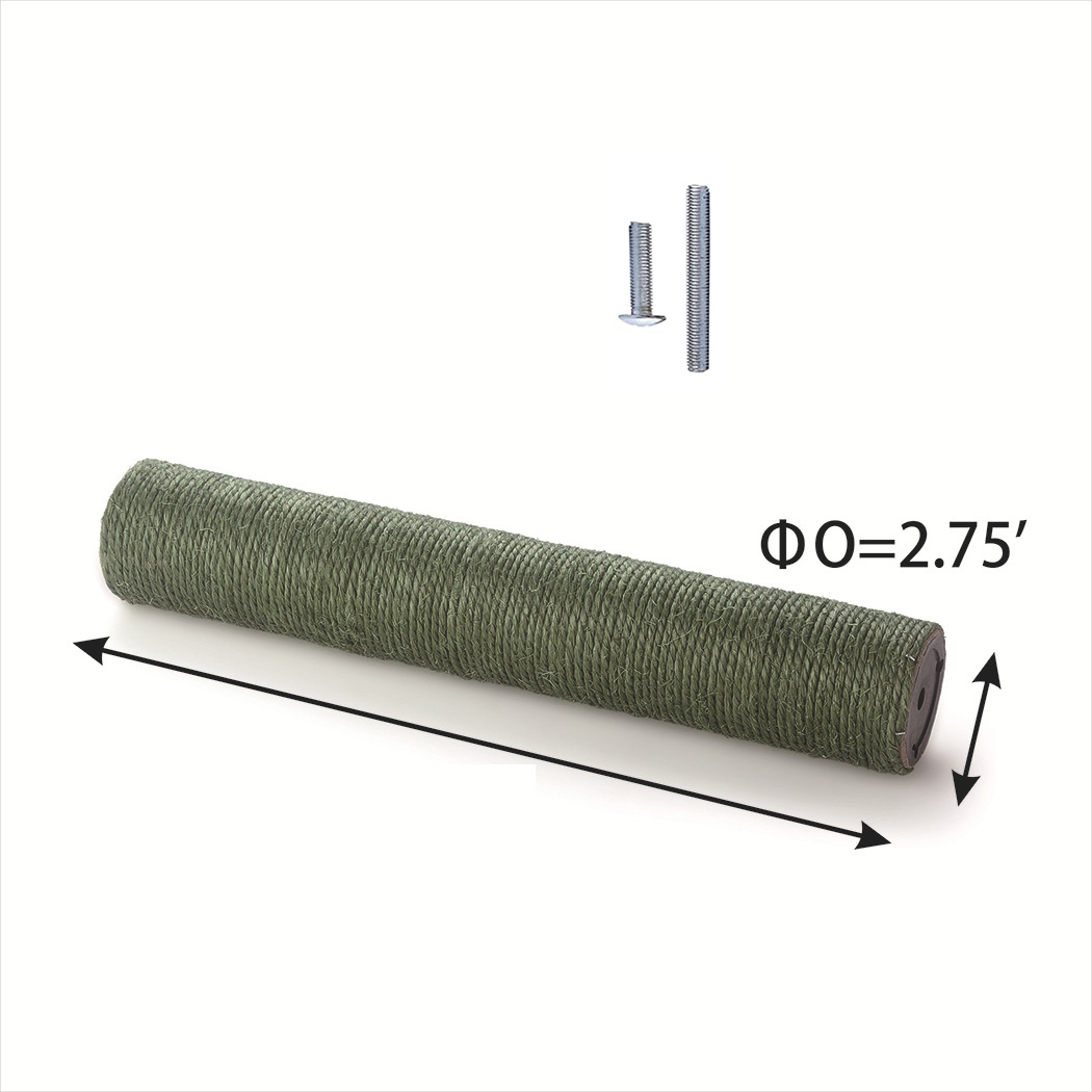 DIY Cat Scratching Post Replacement Post for Cat Tree Cat Tower Furniture Kittens Scratch Pole with M8 Screw Accessories: XS（old） / green