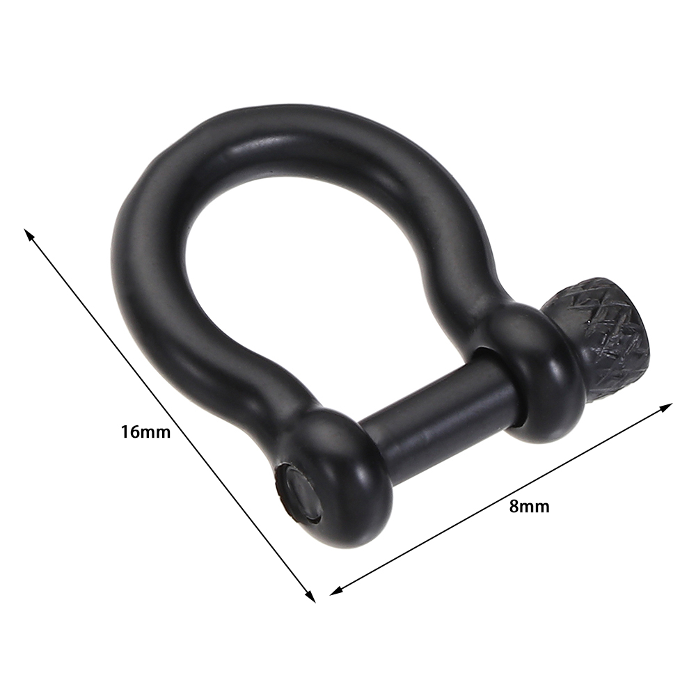 Stainless Steel Staples Carabiner Solid Brass Metal D Bow Shackle Fob Key Ring Keychain Hook Screw Joint Connector Buckle