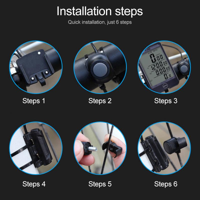 Bike Computer Bicycle Speedometer Speed Meter Digital Bike Cycling Wried Stopwatch Odometer Computer Waterproof Speedometer GM