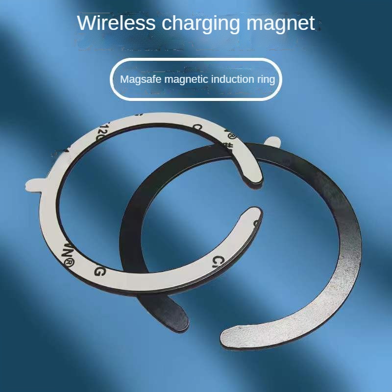 Hoja magnética de carga inalámbrica, Parche de anillo magnético para teléfono móvil, pegatina magnética circular para coche, hoja magnética