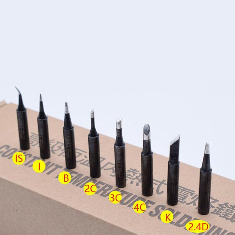 Punta de soldador negra 900M-T de 5 uds para Hakko 936 Eruntop 8586 puntas de soldadura para Estación de Reparación