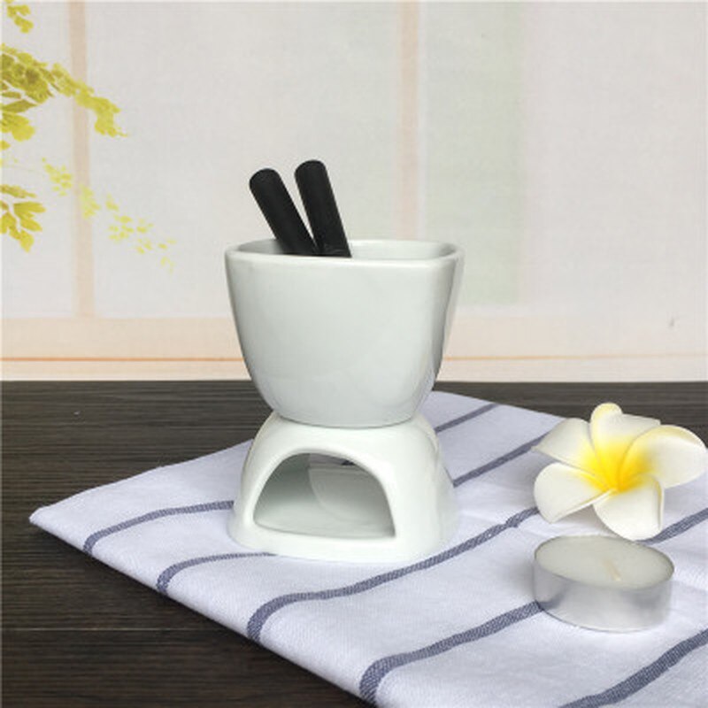 Ost mini choklad fondue set hightea servering fondue pot mini ost fondue fondue set hushålls keramik diy uppvärmning