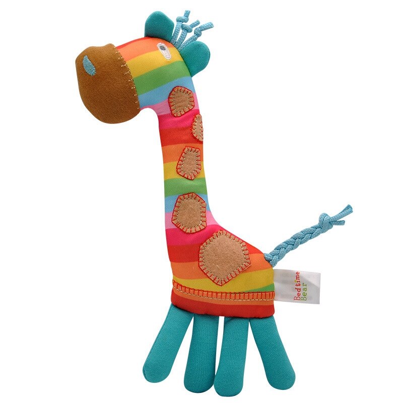 Sonajeros para niños, juguetes para bebés de 0 a 12 meses, Animal jirafa, juguete educativo para recién nacidos de 0, sonajero suave para bebé: WTMC007-1