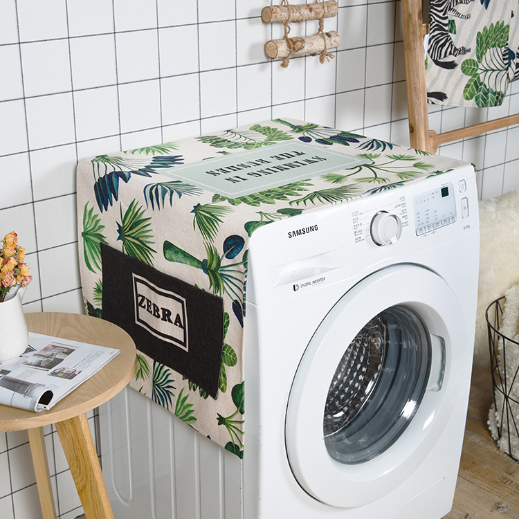 Retro plantestøvbetræk til husholdningsapparater universalbetræk vaskemaskinebetræk enkeltdørs køleskabsbetræk
