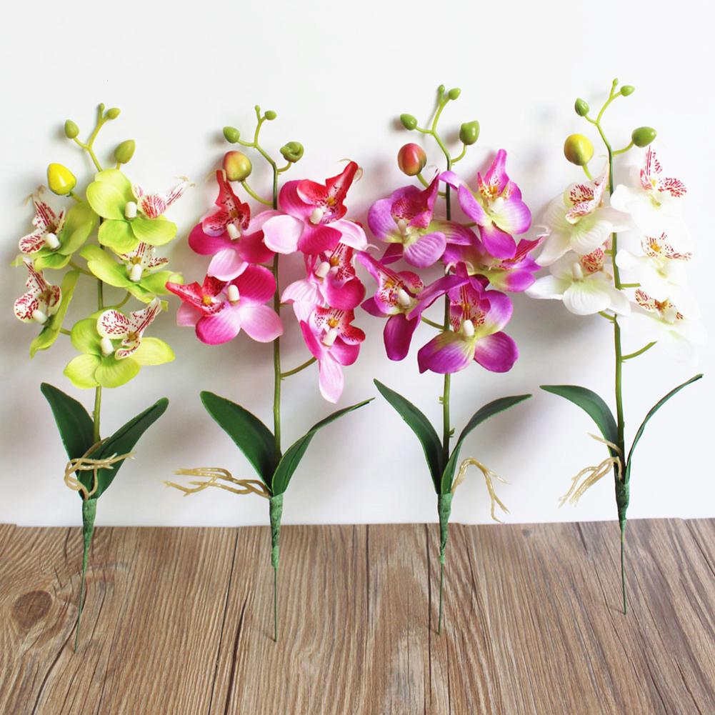 1Pc Kunstmatige Bloem Vlinder Orchidee Tuin Diy Stage Party Thuis Bruiloft Decoratie Home Office Levendige Kleur Kunstbloemen