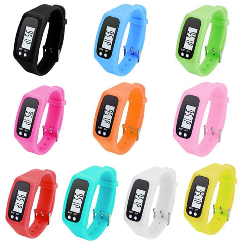 Men's Women's Digital LCD Pedometer Run Step Walking Distance Calorie Counter 12 / 24 hours time display Sport Watch Bracelet