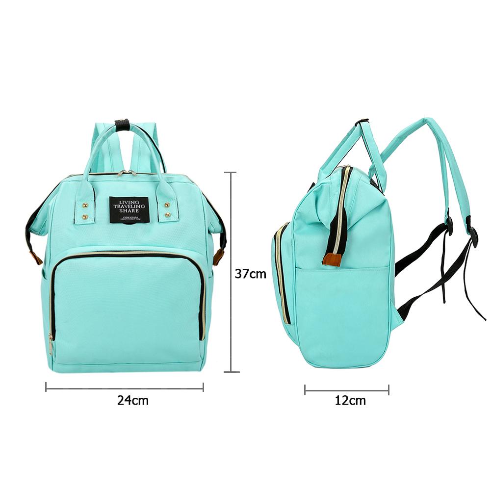 Simple Fashionable Double-Layer Zipper Buckle Diaper Bag Large-Capacity Multi-layer Adjustable Shoulder Strap Backpack