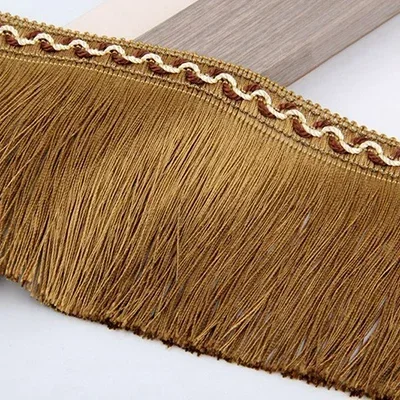 1/2M gland frange pour rideau vêtement dentelle garnitures bande sac vêtements glands coupe décoration ruban bricolage couture accessoires: S / Bleu