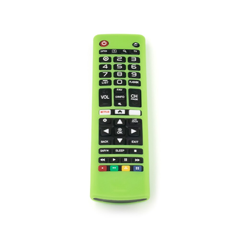 Funda protectora de silicona para mando a distancia, accesorios de entretenimiento suave para LG TV AKB75095307: Verde