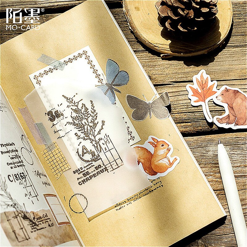 1 kpl sarjakuvamainen syksyinen metsä washiteippi tee-se-itse-koristeet scrapbooking-aiheinen ihana suunnittelija maalarinteippi scrapbooking-koristeluun