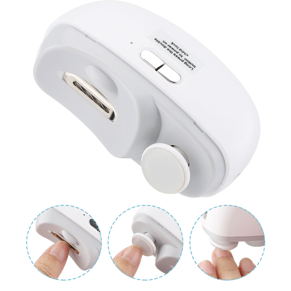 Automatische Anicure Trimmer Elektrische Nagelknipper Met Licht Volwassen Baby Vingernagel Teen Schaar Pedicure Polijsten Nagels Cutter