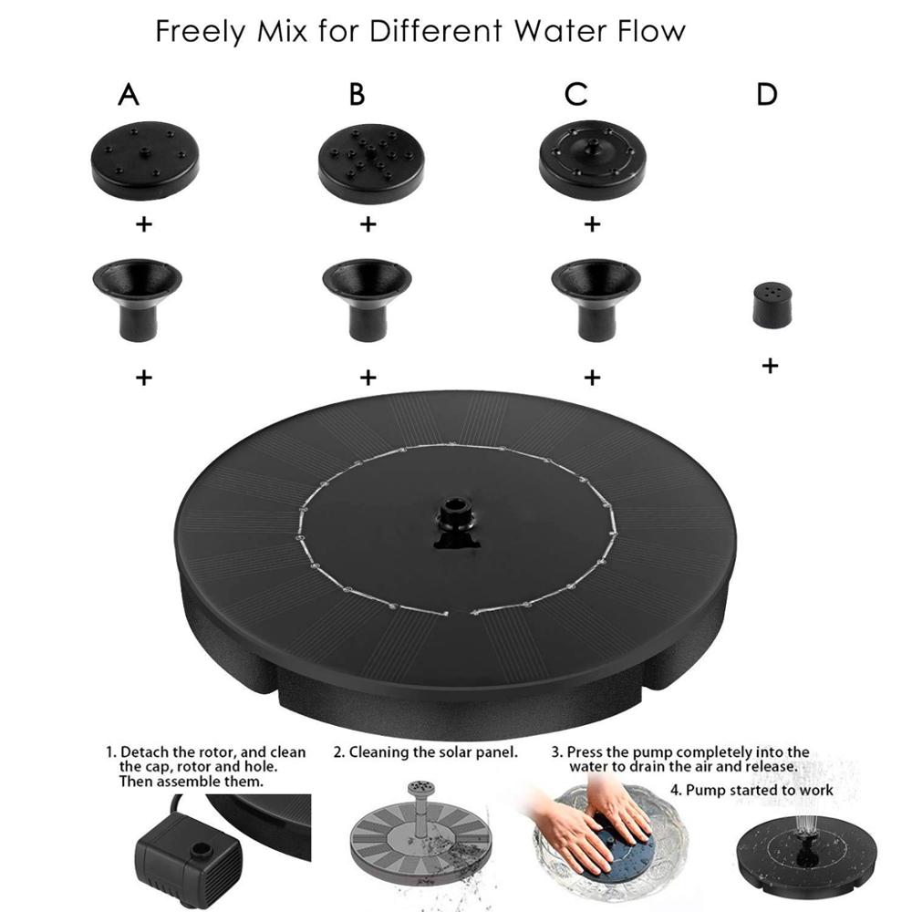 Zasilana energią słoneczną pompa fontannowa fontanna ogrodowa basen staw pływający na oczko wodne krajobraz odkryty dekoracja słoneczna Fontain