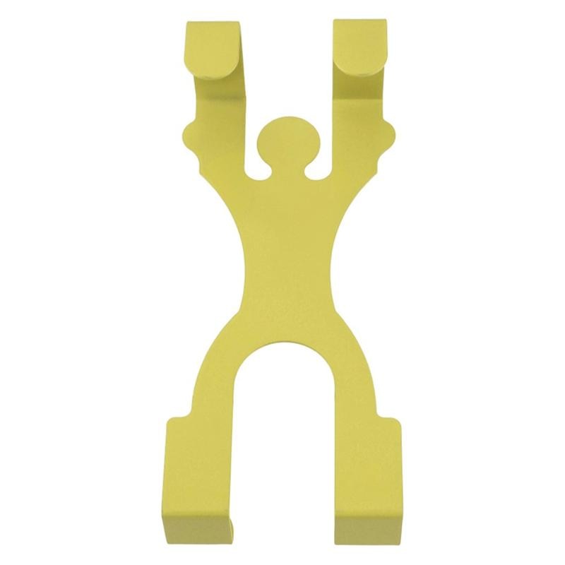 1 Pc Mannen Vormige Deur Terug Haak Heavy Duty Rvs Over De Deur Haken Jas Handdoek Hangers Thuis Opknoping rack (Geel)