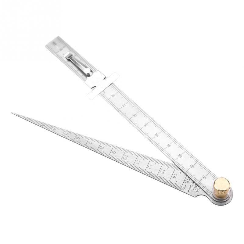 1Pcs Stainless Steel Welding Taper Feeler Gauge Depth Ruler Hole Size Inspection Gage For Measurement Tool 1-15mm