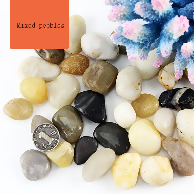 Fish Tank Decoration Aquarium Decoration StoneLuminous Stone Garden Decoration Stone Landscape Sand: MixeColorPebbles