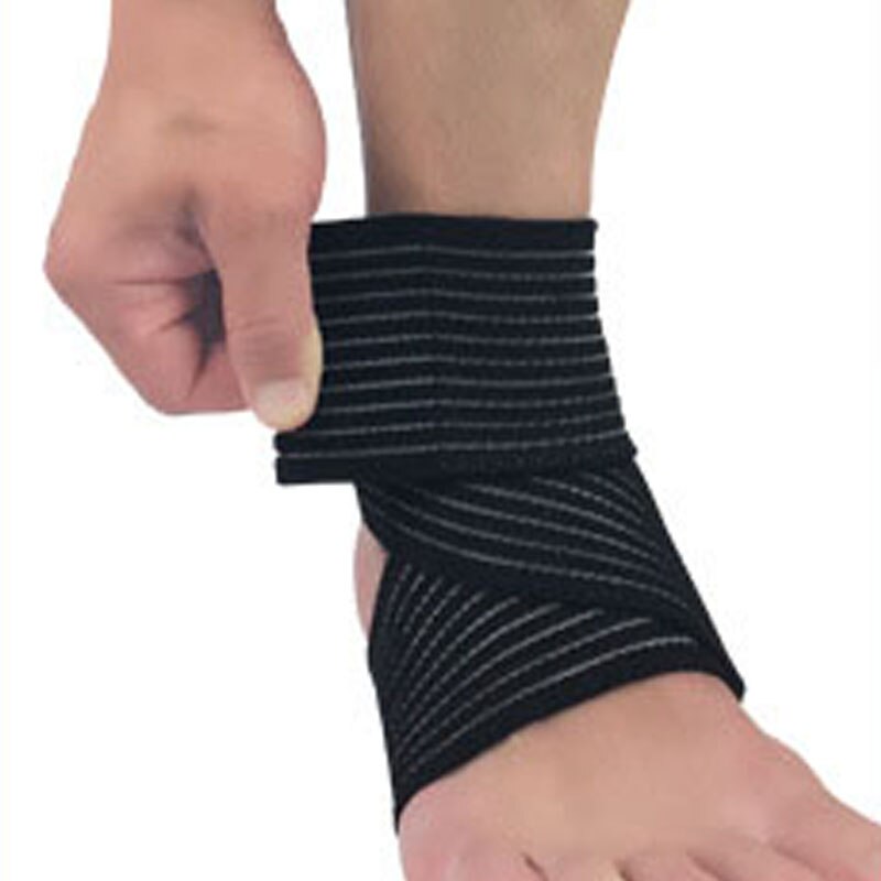 WOYYHO 1 PC Einstellbare Sport Knöchel befestigen Fitness Fitnessstudio Knöchel Unterstützung Getriebe Elastische Bandage Volleyball Beine Energie Knöchel Schutz: Schwarzes