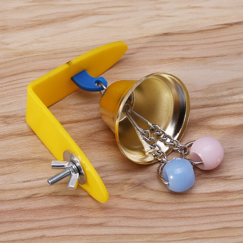 Campana para loro, juguetes, pájaros, jaula colgante para masticar, accesorios para morder, juego de abalorios de periquito