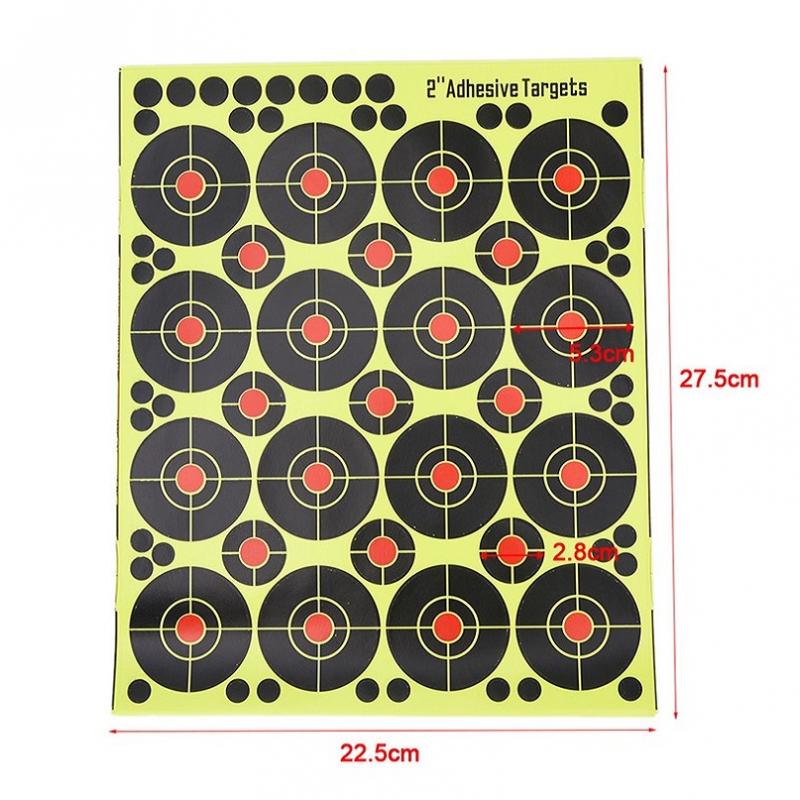 160pcs 2'' Shooting High Visibility Florescent Paper Targets for Training