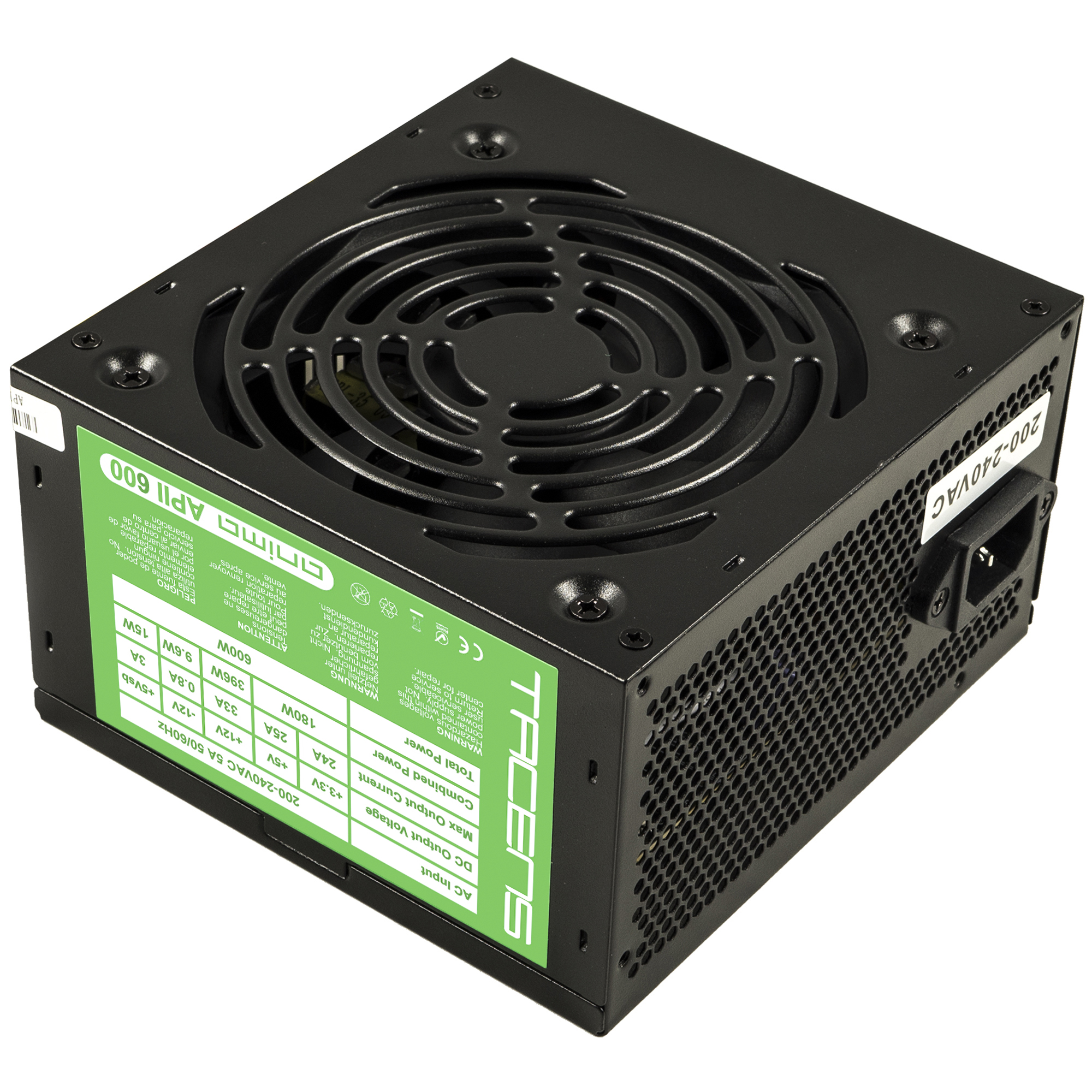 Tacens Anima APII600, fuente para PC 600W, ATX, 12V, 14dB, ventilador 12 cm