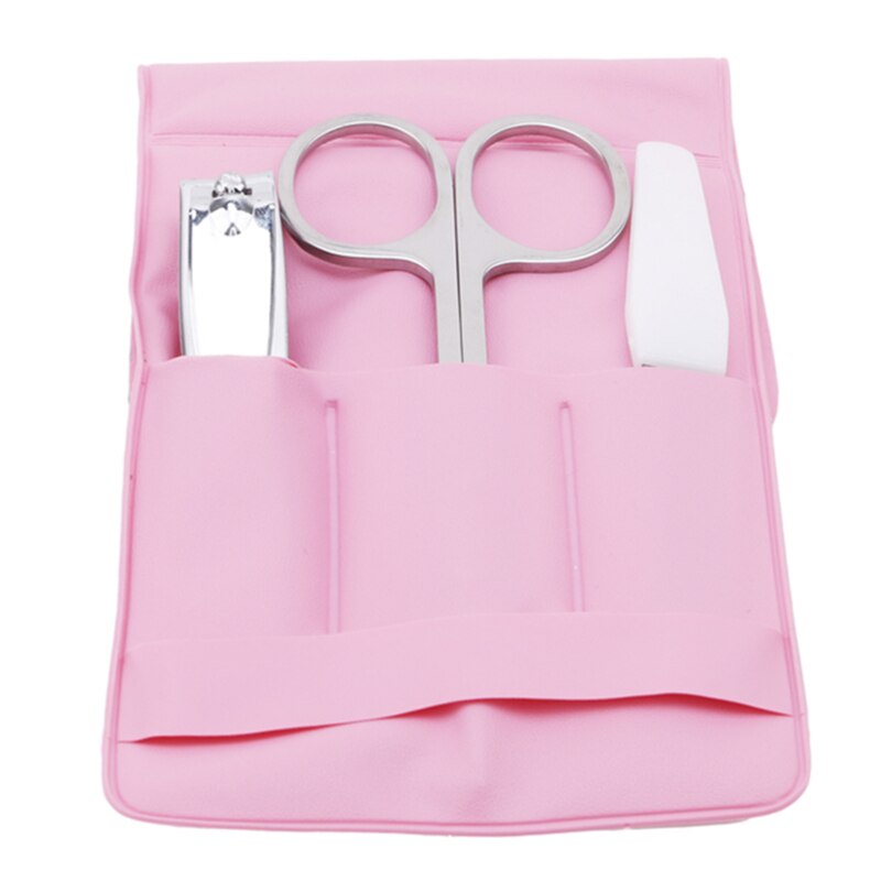 3 Pc Manicure Gereedschappen Nagelknipper Nipper Professionele Manicure Tool Set Reizen Pedicure Tool Kit Met Case Nail Pedicure Set: Roze