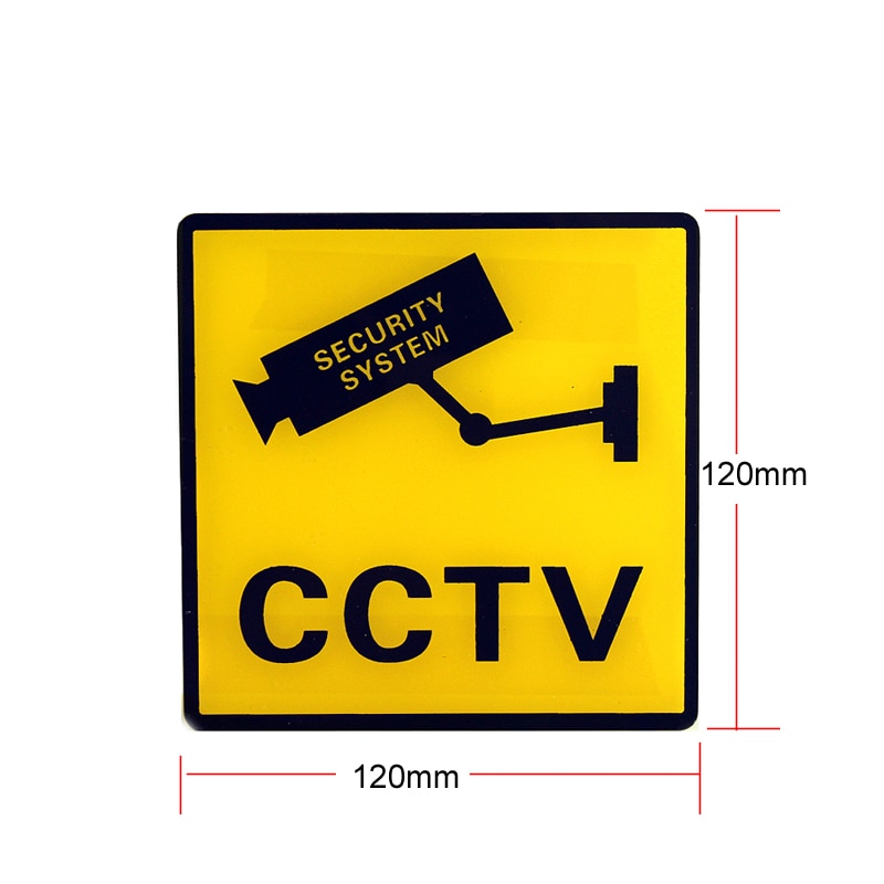 Waterproof Acrylic board material cctv security Warning signs