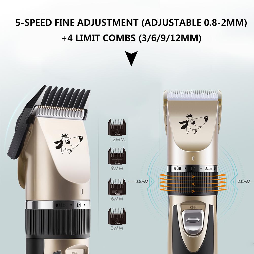 Pet Grooming Tool Electric Pet Dog Hair Clipper Rechargeable Dog Trimmer Set Comb Scissors Grooming Tool Support