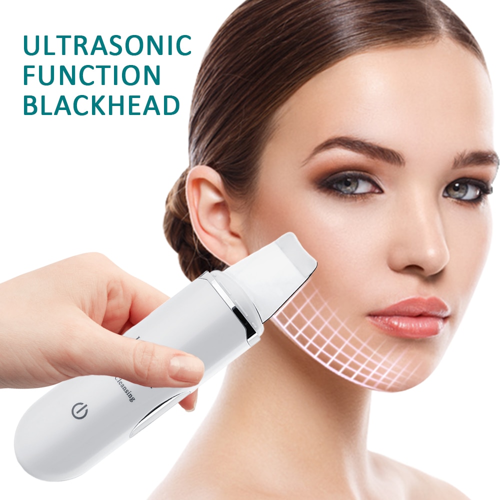 Ion - Import and Ion + Export Ultrasonic Skin Scrubber EMS Peeling Shovel Facial Pore Cleaner Face Skin Scrubber Lift Machine
