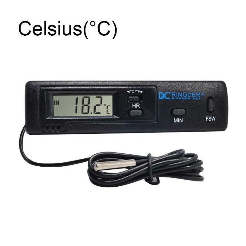 Digital LCD Temperature Meter Indoor Outdoor Thermometer Monitor With Probe Sensor Wired Thermometer For Home Office Car: G264702A
