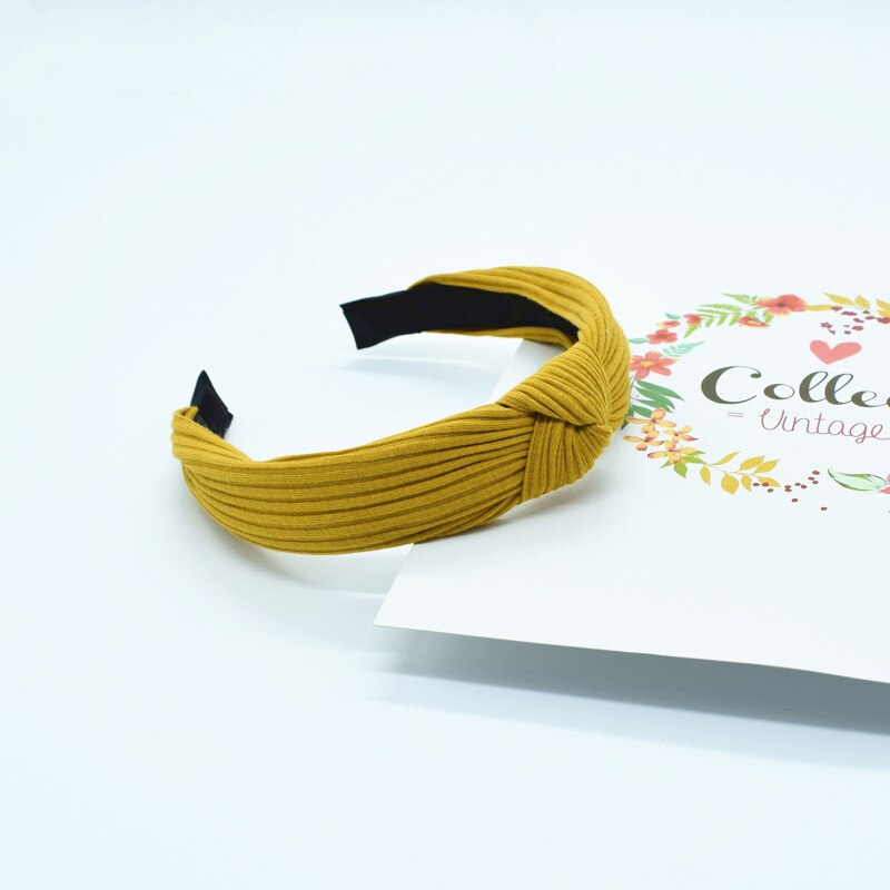 Diadema anudada para niña y mujer, bandanas con lazo de lana, diadema con orejas de animales, turbante, accesorios para el cabello, 1 ud.: 6