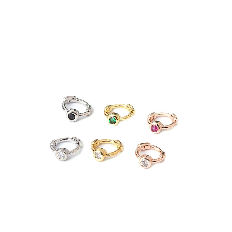 Mini pendiente de Aro para cartílago para mujer, arete de circonita Multicolor, hélice Tragus Daith Conch Rook Snug, joyería para Piercing, novedad de 2022, 1 ud.