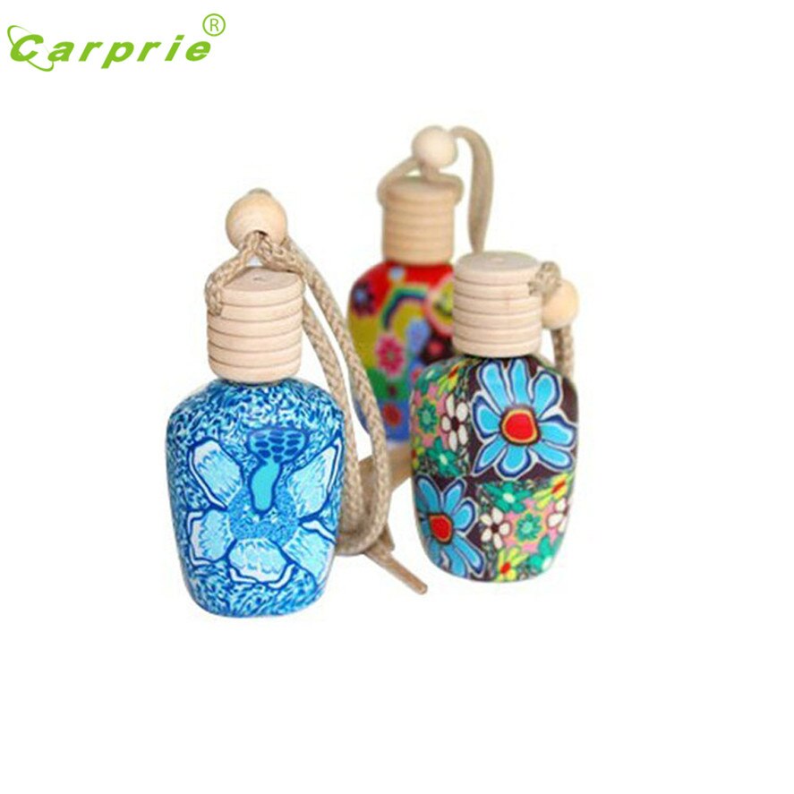 CARPRIE 1 ST Bloemen Art Gedrukt Opknoping Auto Luchtverfrisser Parfum Diffuser Geur Fles Lege Luchtverfrisser Parfumflesje