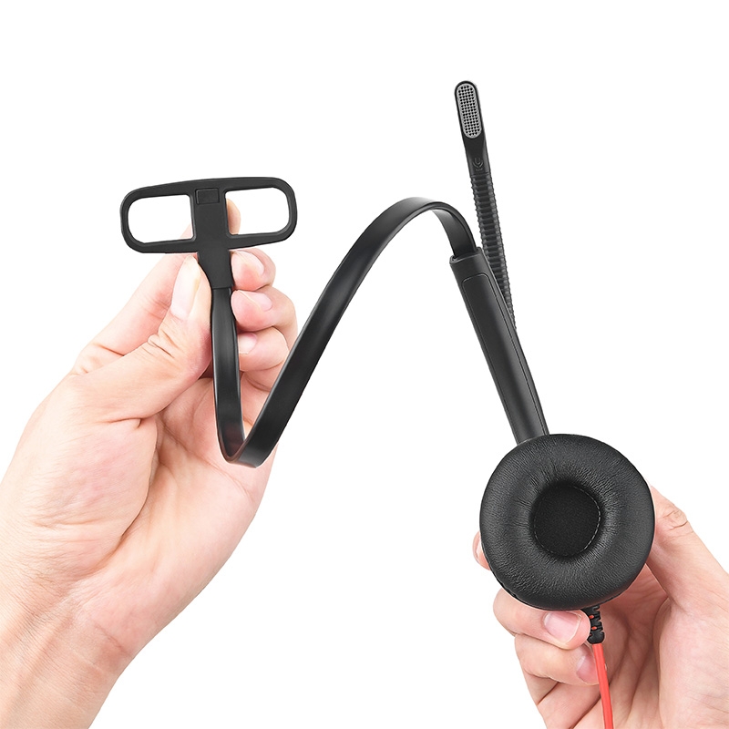 BS19 Wired Earphone with microph,Noise Reduction,Call center Communication headset headphone,Fit for PC/Phone/Laptop/Home Office
