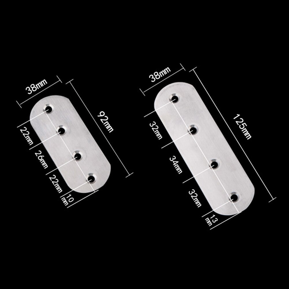 10pcs 180 degree angle steel straight connector stainless steel sheet metal parts fixed code font angle bracket