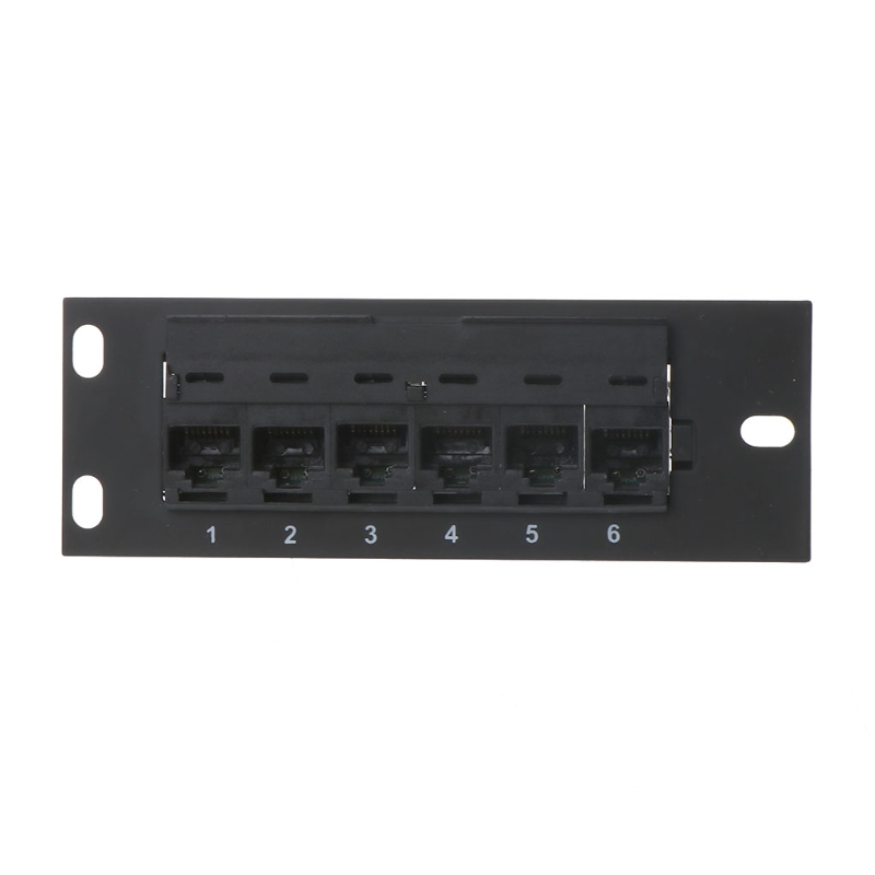 6 Port CAT6 Patch Panel FTP LAN RJ45 Network Cable Adapter Keystone Jack Ethernet Distribution Frame Mount Bracket