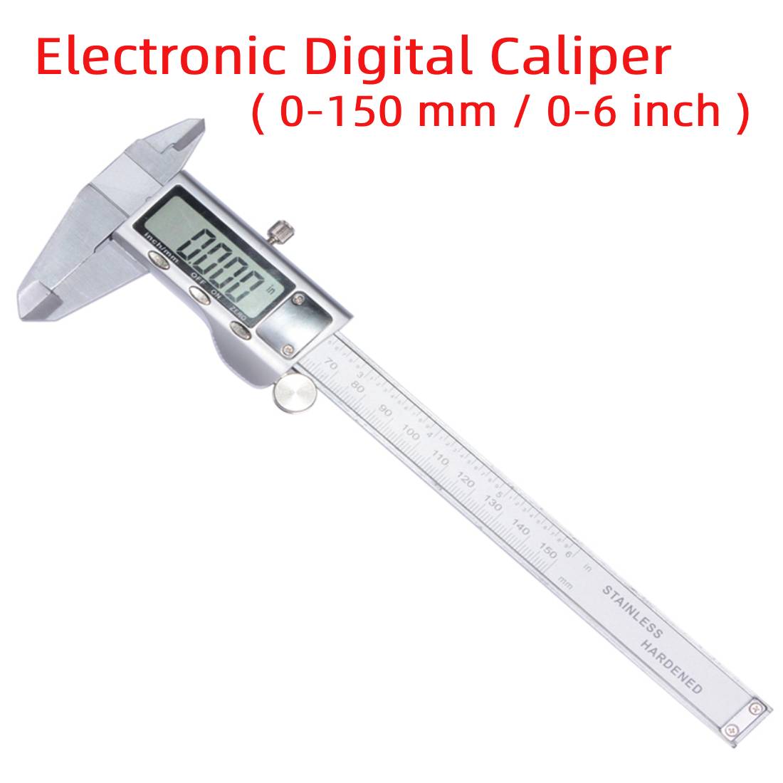 Digitale Schuifmaat 6 Inch 150Mm Rvs Elektronische Schuifmaat Micrometer Voor Binnen/Buiten/Diepte Meetinstrumenten