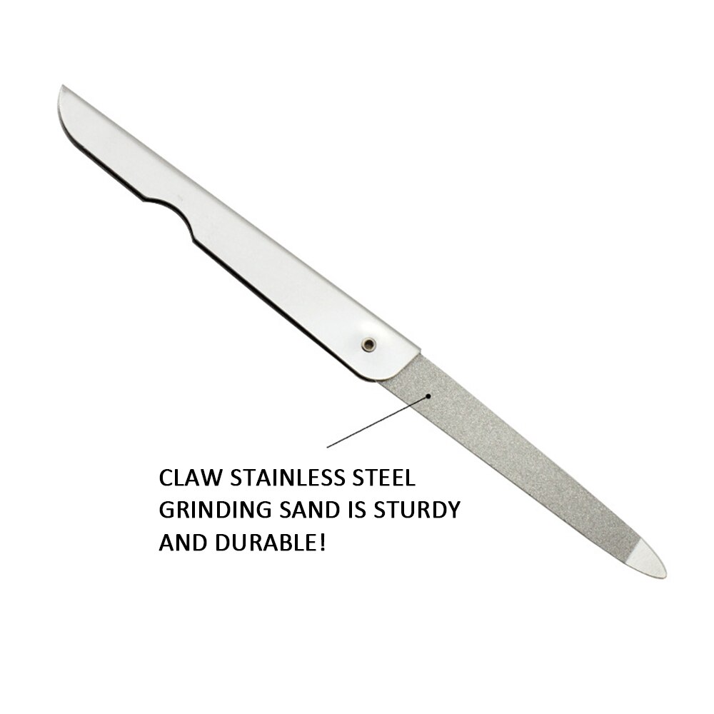 1PC Stainless Steel Nail File Double Side Fold Grinding Rod Manicure Pedicure Scrub Nail Arts Tools Nail Files