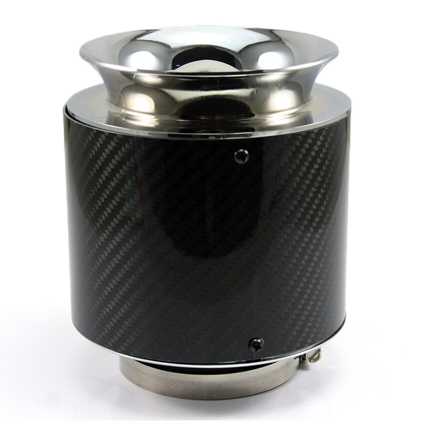 Filtro de aire R-EP para coche, limpiador Universal de alto flujo de 76mm/3 pulgadas, alto rendimiento para entrada de aire frío, cubierta de carbono, filtro de aire deportivo: Middle-H-155MM