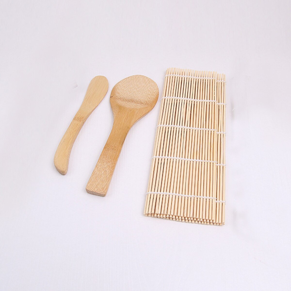 Diy bambus rullemåtter spisepinde ris spreder ske hjemmelavet sushi kit hjælper køkken madlavning sushi værktøjer gadgets 7 stk/sæt