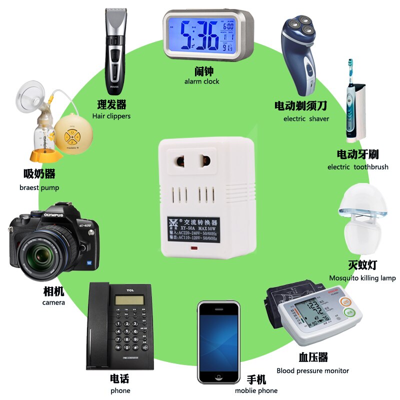 220/240V Naar 110/120V Ac Step Down Voltage Converter Transformator Travel Adapter Schakelaar 30W