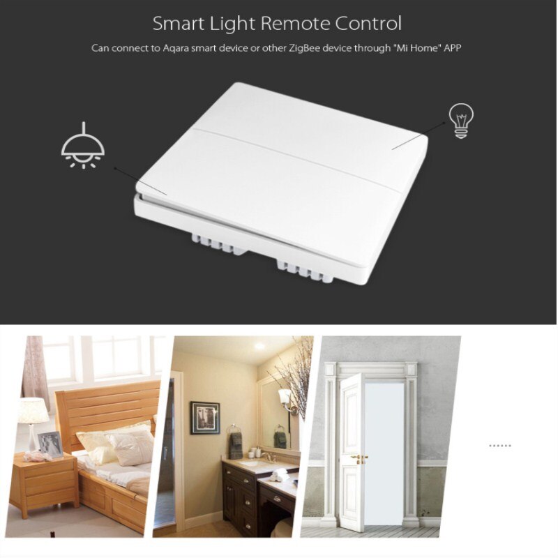 Aqara smart væg lysafbryder enkelt brandledning lys fjernbetjening trådløs nøgle vægafbryder uden neutral mi home app