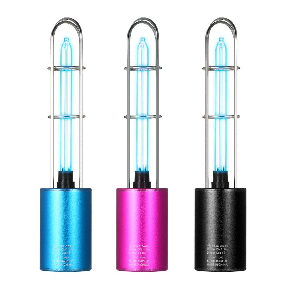 Rechargeable UV Sterilizer Light Air Purifier DC5V Ultraviolet Ozone UV Germicidal Lamp Sterilization Light for Car Kitchen