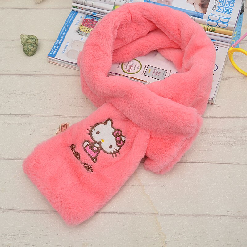 Baby schattige cartoon sjaal kinderen herfst winter warme peuter meisjes sjaals harige sjaal halsdoek