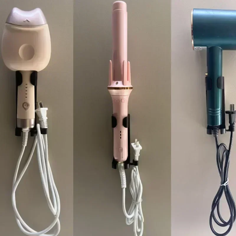 Neue Zauberstab Montiert Haar Trockner Organizer Badezimmer Lagerung Gestell Universal- Halfter für Pinsel Zubehör Platzsparende Wohnkultur